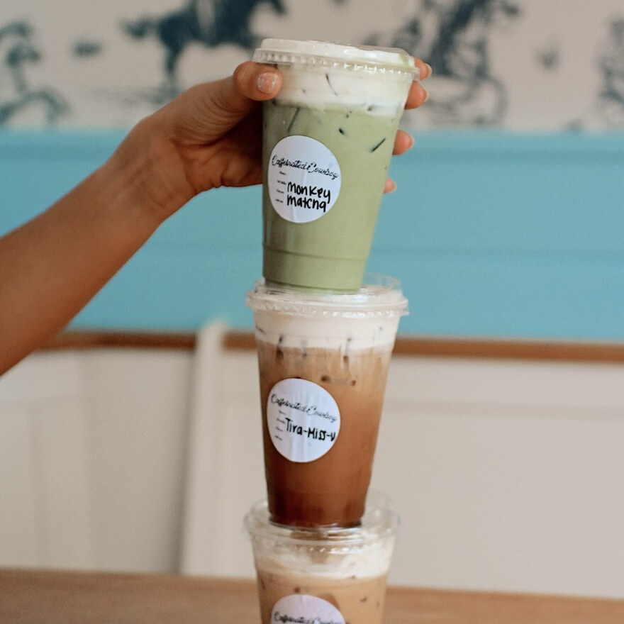 Stacked Caffeinated Cowboy iced drinks